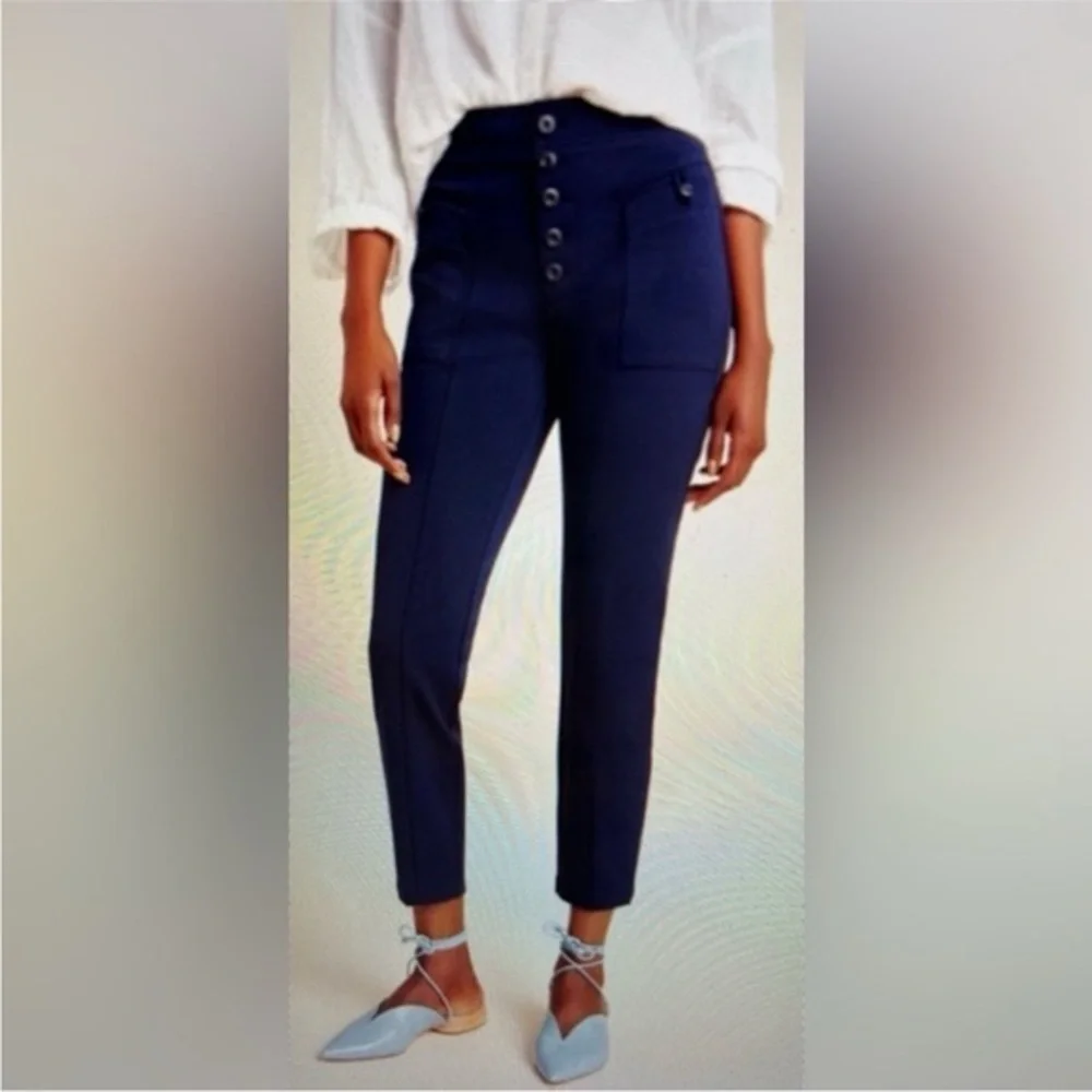 EUC Anthropologie Womens Navy Blue Pants